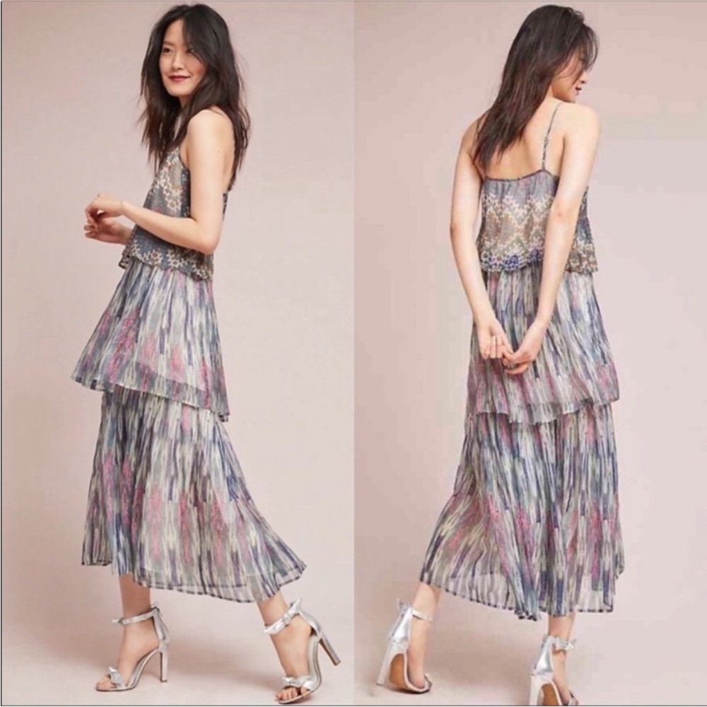 Anthropologie Multicolor Layered Maxi Dress